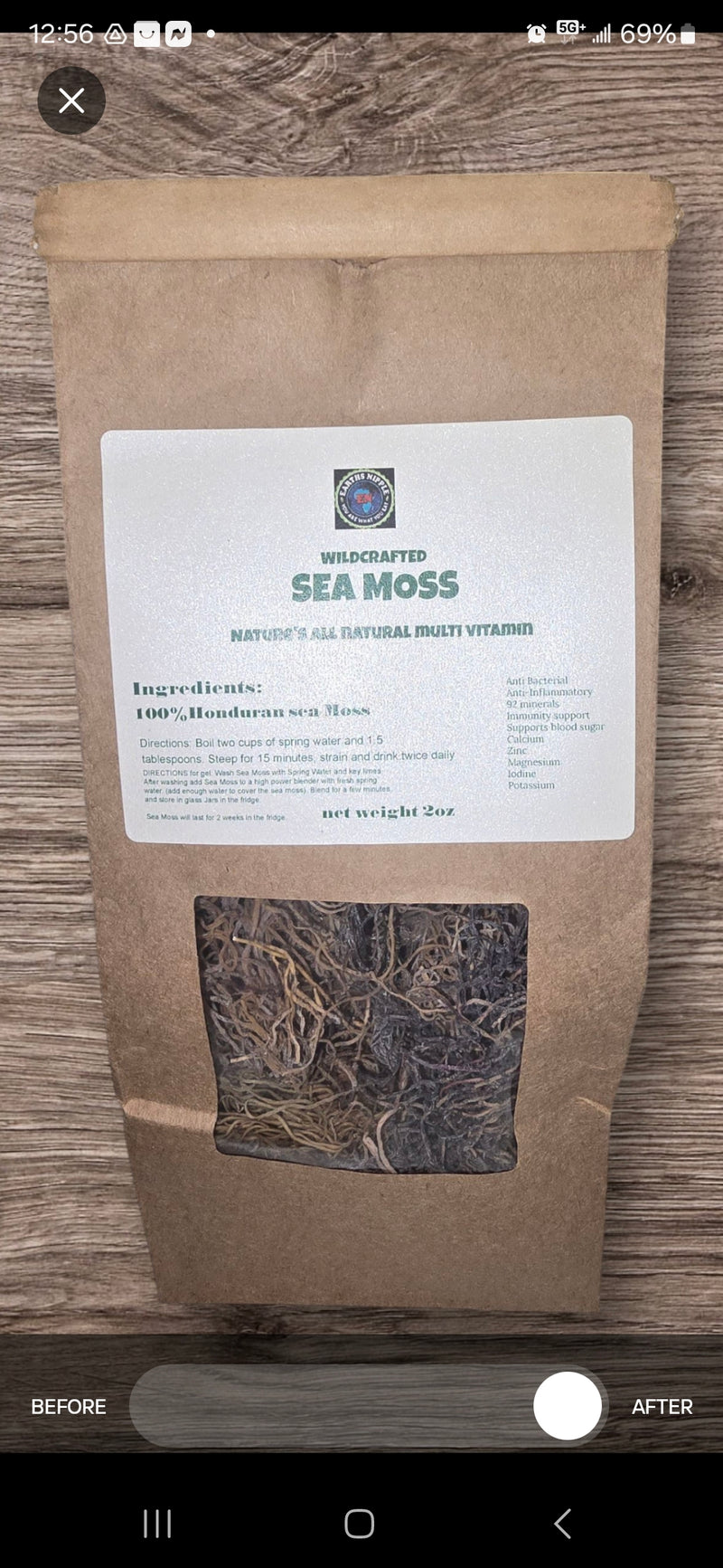 Raw Sea Moss(Gracalaria)2oz